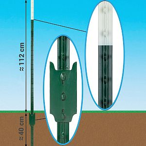 Kovový ohradníkový T-sloupek 152 cm
