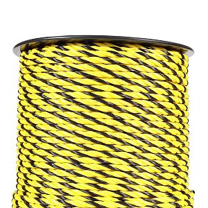 Lano pro elektrický ohradník, průměr 6 mm, žluto-černé, délka 400 m