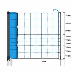 Modrá vodivá síť STANDARD pro elektrický ohradník proti vlkům, výška 120 cm