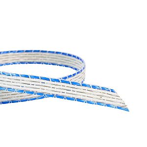 Páska PVC pro elektrický ohradník, šířka 12 mm, bílo-modrá, 400 m, 0,01 Ω/m